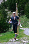 Ultratrail els Bastions de la Vall de Ribes Un corredor de la ultratrail entrant a la zona del llac de Núria. Foto: Arnau Urgell
