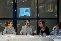 NacióDigital constitueix el seu Consell Editorial D'esquerra a dreta, Mònica Puntí, Ramon Moreno-Amich, Trina Milan, Patrícia Gabancho