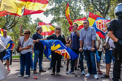 Concentració antifeixista contra la mobilització de Democràcia Nacional a Gràcia 