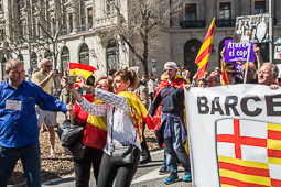 Manifestació de Societat Civil Catalana «Per la democràcia, llibertat i la convivència, aturem el cop» a Barcelona 