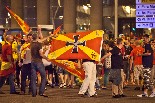 Els ultres protagonitzen la celebració de la Roja a Barcelona 