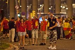 Els ultres protagonitzen la celebració de la Roja a Barcelona 