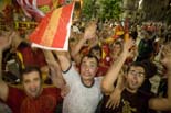 Celebració de la victòria de «La Roja» a Manlleu 