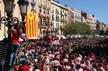 Festes de Santa Tecla a Tarragona: 1a jornada castellera Vista general de la plaça de la Font de Tarragona durant la diada.