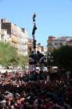 Festes de Santa Tecla a Tarragona: 1a jornada castellera Tres de vuit amb agulla dels Castellers de Vilafranca.