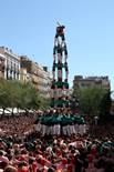 Festes de Santa Tecla a Tarragona: 1a jornada castellera Tres de nou amb folre dels Castellers de Vilafranca.