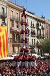 Festes de Santa Tecla a Tarragona: 1a jornada castellera Quatre de nou amb folre de la Vella dels Xiquets de Valls.