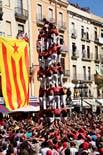 Festes de Santa Tecla a Tarragona: 1a jornada castellera Cinc de vuit de la Vella dels Xiquets de Valls.