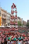 Festes de Santa Tecla a Tarragona: 1a jornada castellera Cinc de vuit dels Xiquets de Tarragona.