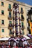 Festes de Santa Tecla a Tarragona: 1a jornada castellera Cinc de nou amb folre carregat de la Jove Xiquets de Tarragona.