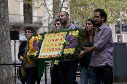 Diada Nacional 2015: Ofrena floral a Rafael Casanova 