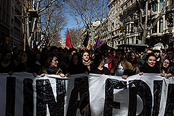 Tercer dia de vaga i manifestació d'estudiants a Barcelona Manifestació d'estudiants en contra del decret del 3+2 a Barcelona