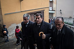 Funeral de mossèn Ballarín a Berga Joan Laporta arrivant al funeral del Mossen Ballarín a Berga