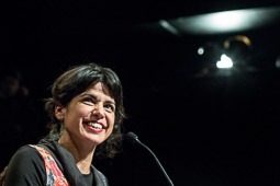 Eleccions andaluses 2015 Teresa Rodríguez, en un moment de la seva intervenció després de conèixer els resultats. 