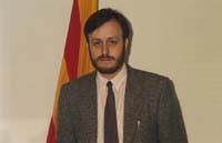 Aquella primera ERC independentista Àngel Colom i Colom, acabat d'elegir secretari general d'ERC, el 1989 a Lleida.