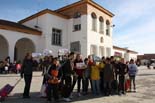 L'AMPA del CEIP d'Almenar demana que s'iniciin les obres de la nova escola Els alumnes de l'escola han participat de la manifestació amb dibuixos denunciant que no hi caben.