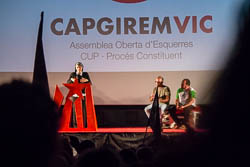Municipals 2015: acte central de Capgirem Vic amb David Fernández i Teresa Forcades 
