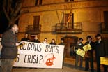 Protesta del GDT contra el macropolígon, al ple de Folgueroles 