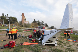 Simulacre d'accident a l'Aeroport de Sabadell 